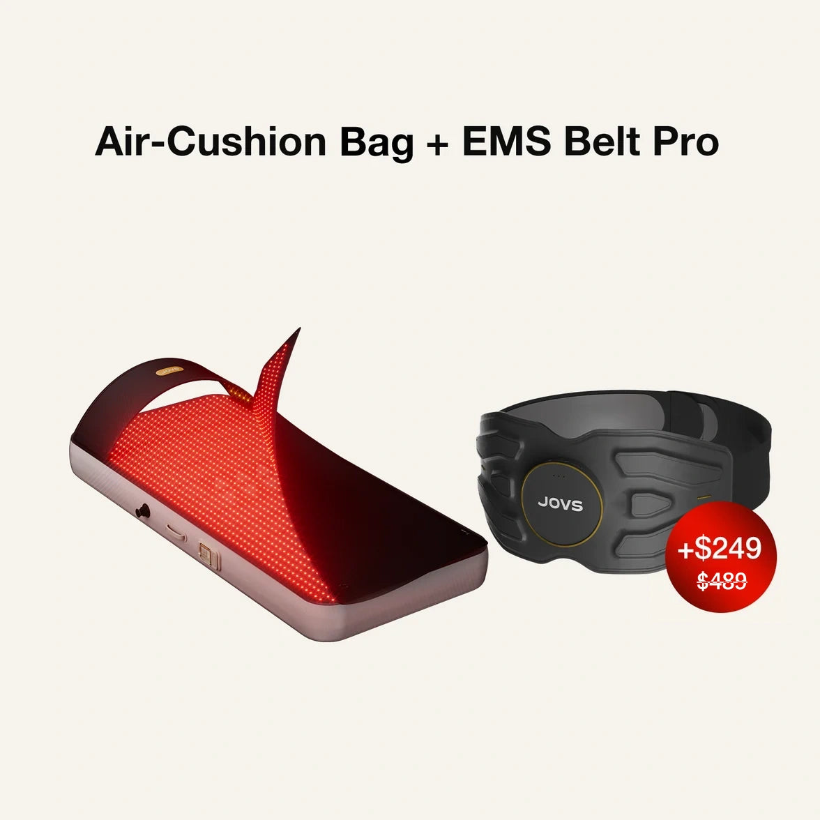 JOVS Air-Cushion Full-Spectrum Red Light Therapy Bag