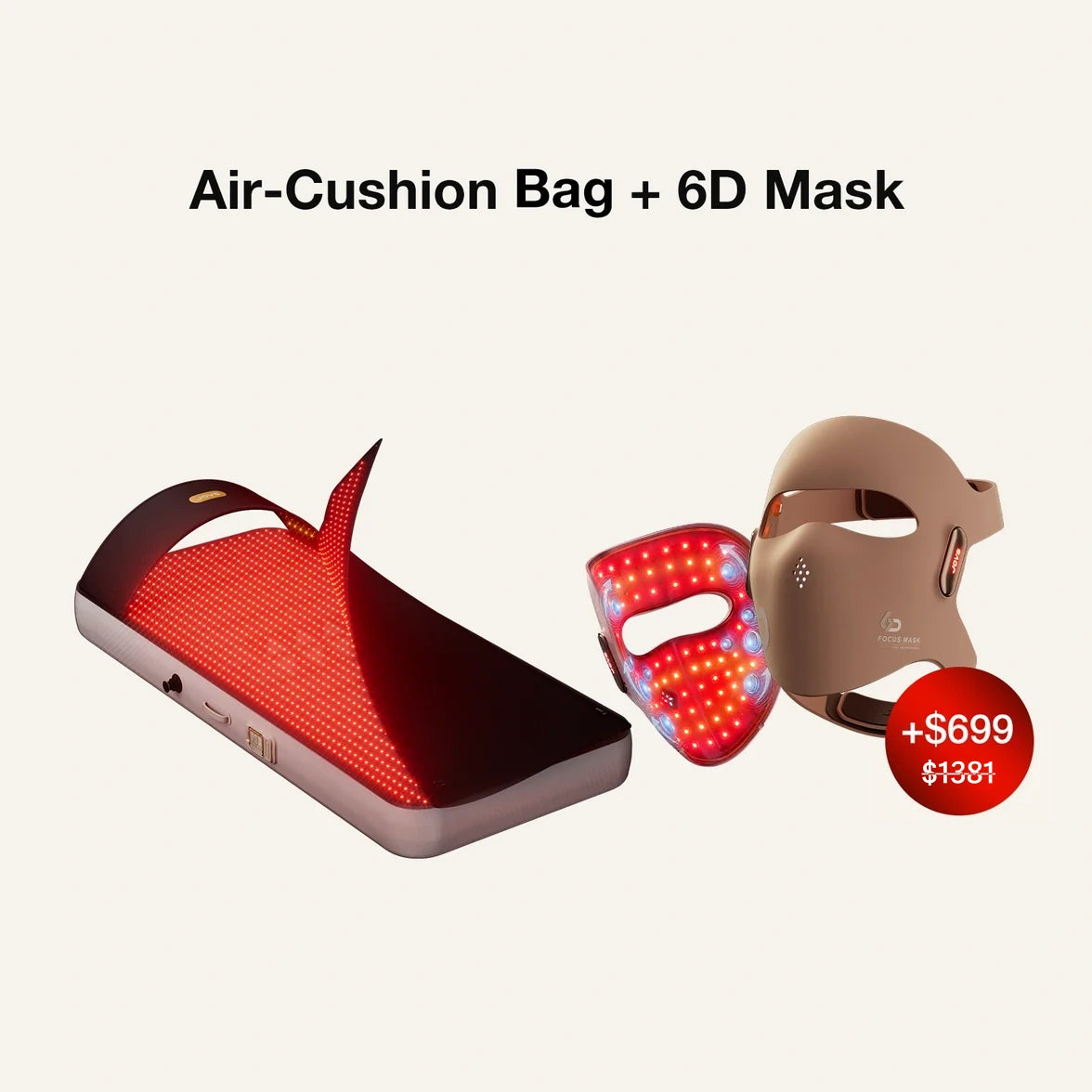 JOVS Air-Cushion Full-Spectrum Red Light Therapy Bag